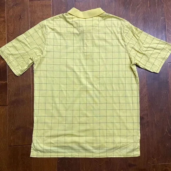Polo Golf Ralph Lauren Vintage Canary Yellow Navy Cotton Shirt Men's Size Large - Picture 4 of 7